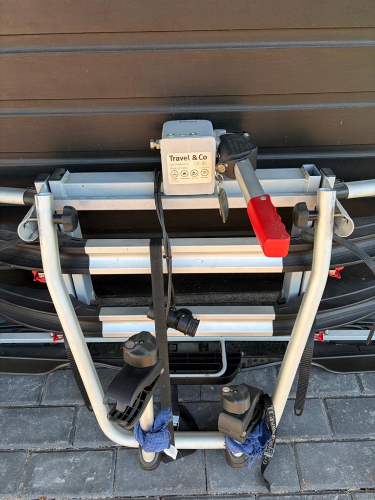fietsendrager Travel & Co voor 2 fietsen (afneembaar), Auto diversen, Fietsendragers, Ophalen, Gebruikt, Brede banden, 2 fietsen