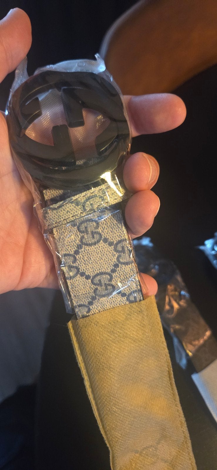Gucci riem met GG-logo gesp - Nieuw UNISEX, Echt leder, Nieuw, Ophalen of Verzenden, Bruin