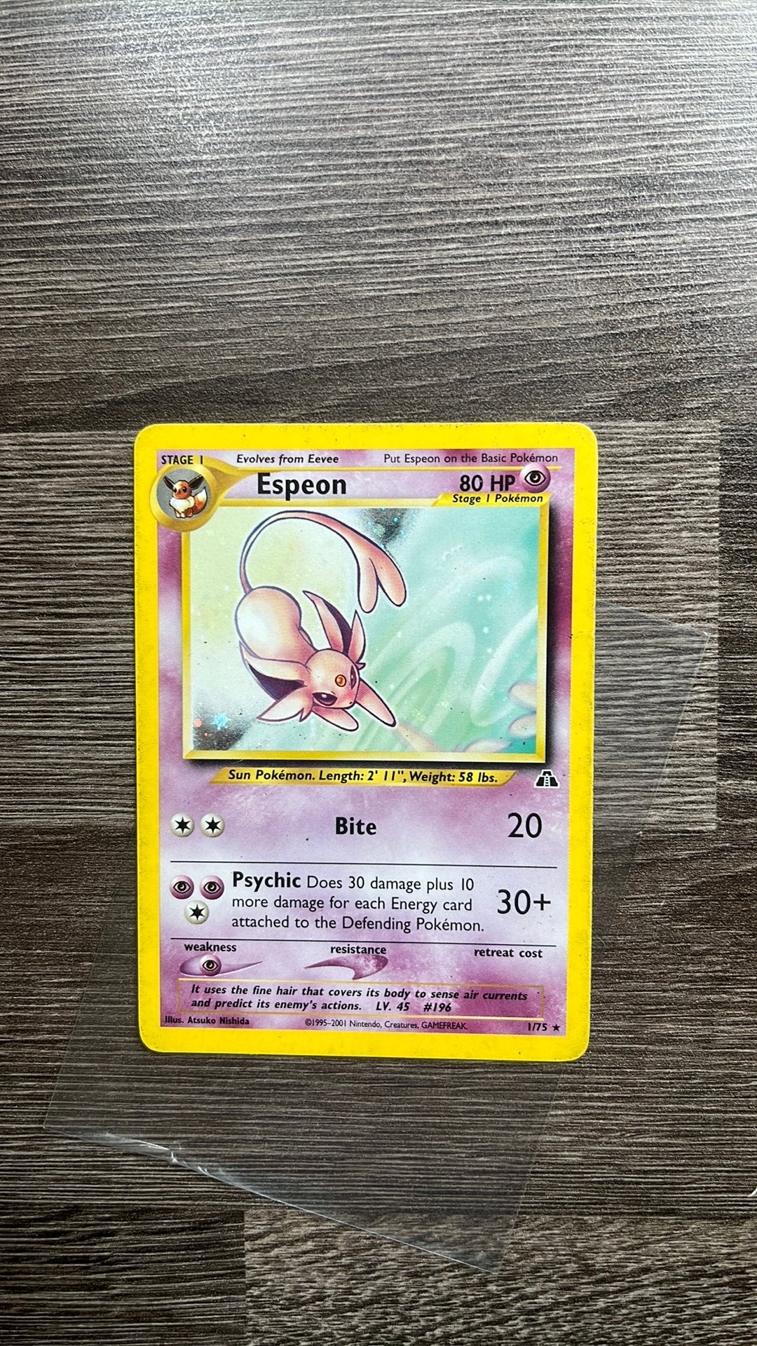 Espeon Holo neo, Ophalen of Verzenden, Zo goed als nieuw