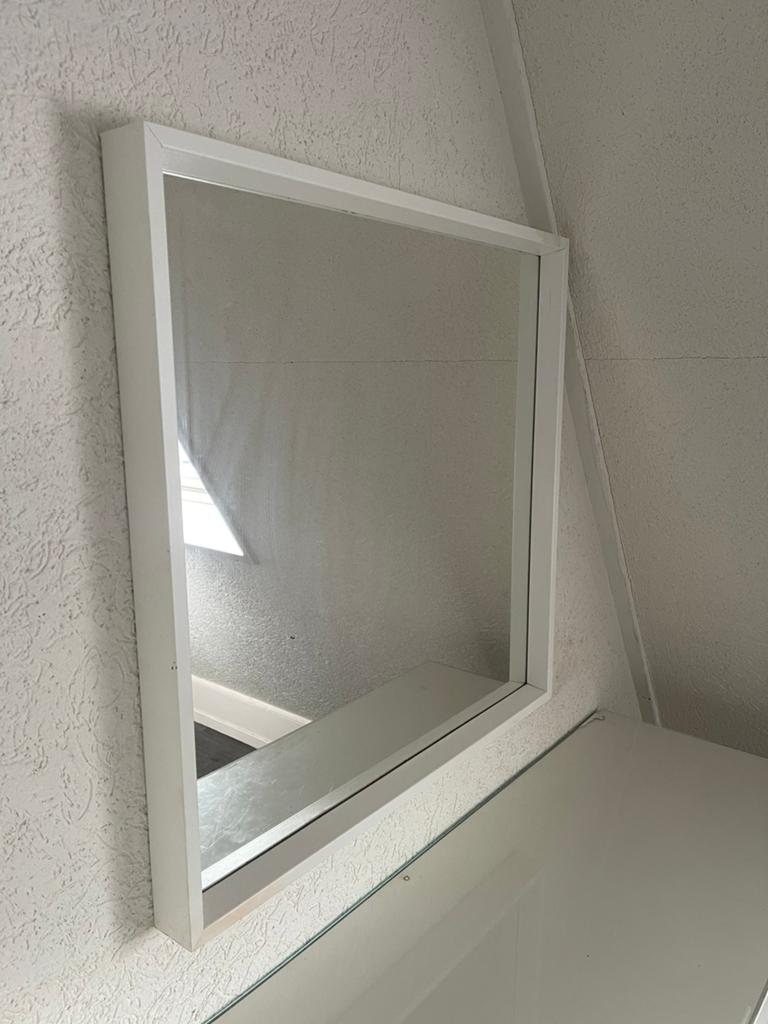 Ikea spiegel wit, Ophalen, Minder dan 50 cm, Zo goed als nieuw, Minder dan 100 cm