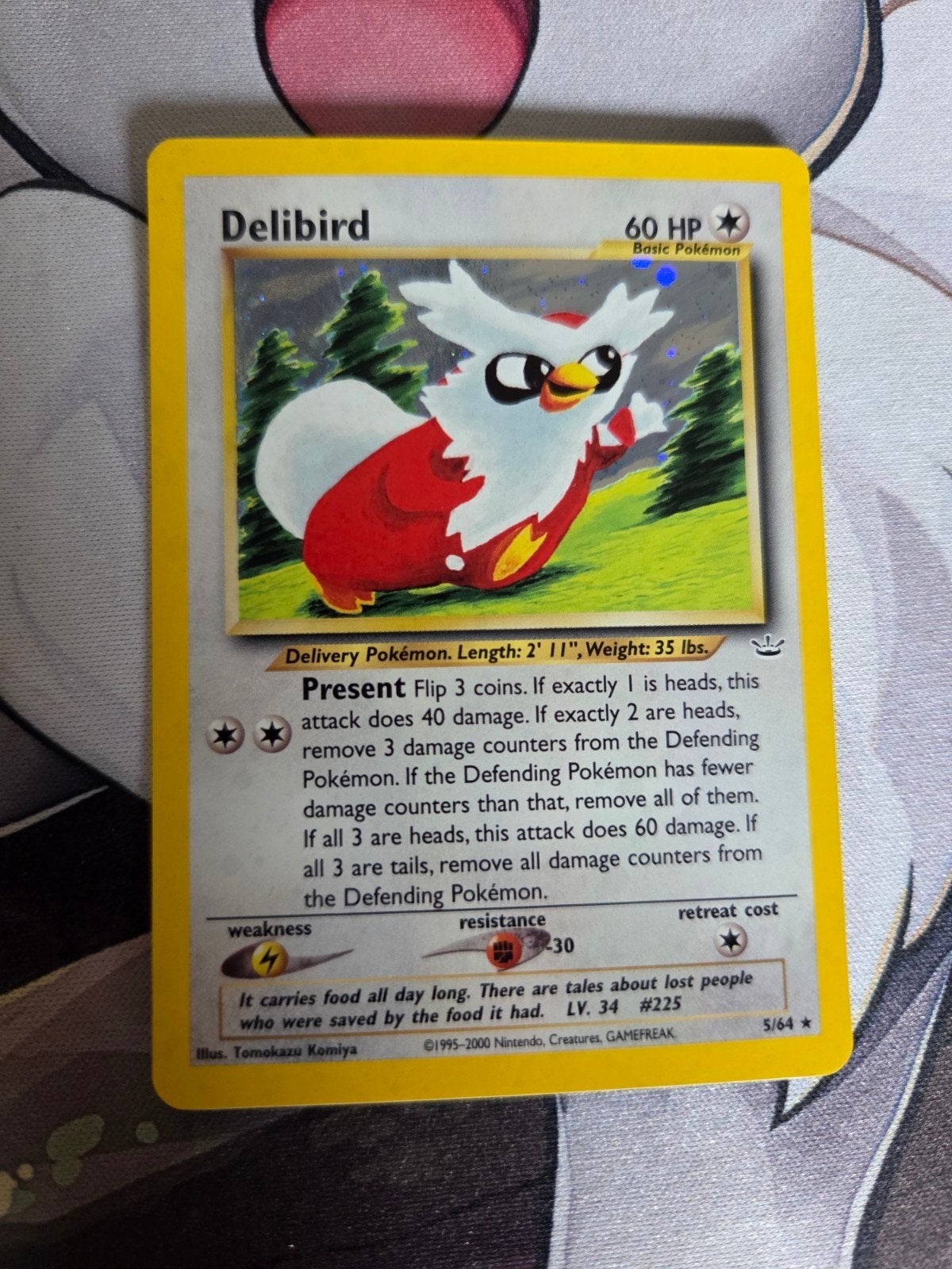 Delibird (NR 5) holo, Hobby en Vrije tijd, Verzamelkaartspellen | Pokémon, Ophalen of Verzenden, Zo goed als nieuw