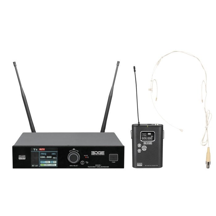 DAP EDGE EBS-1 draadloze set met beltpack – z.g.a.n., Ophalen, Zangmicrofoon, Draadloos