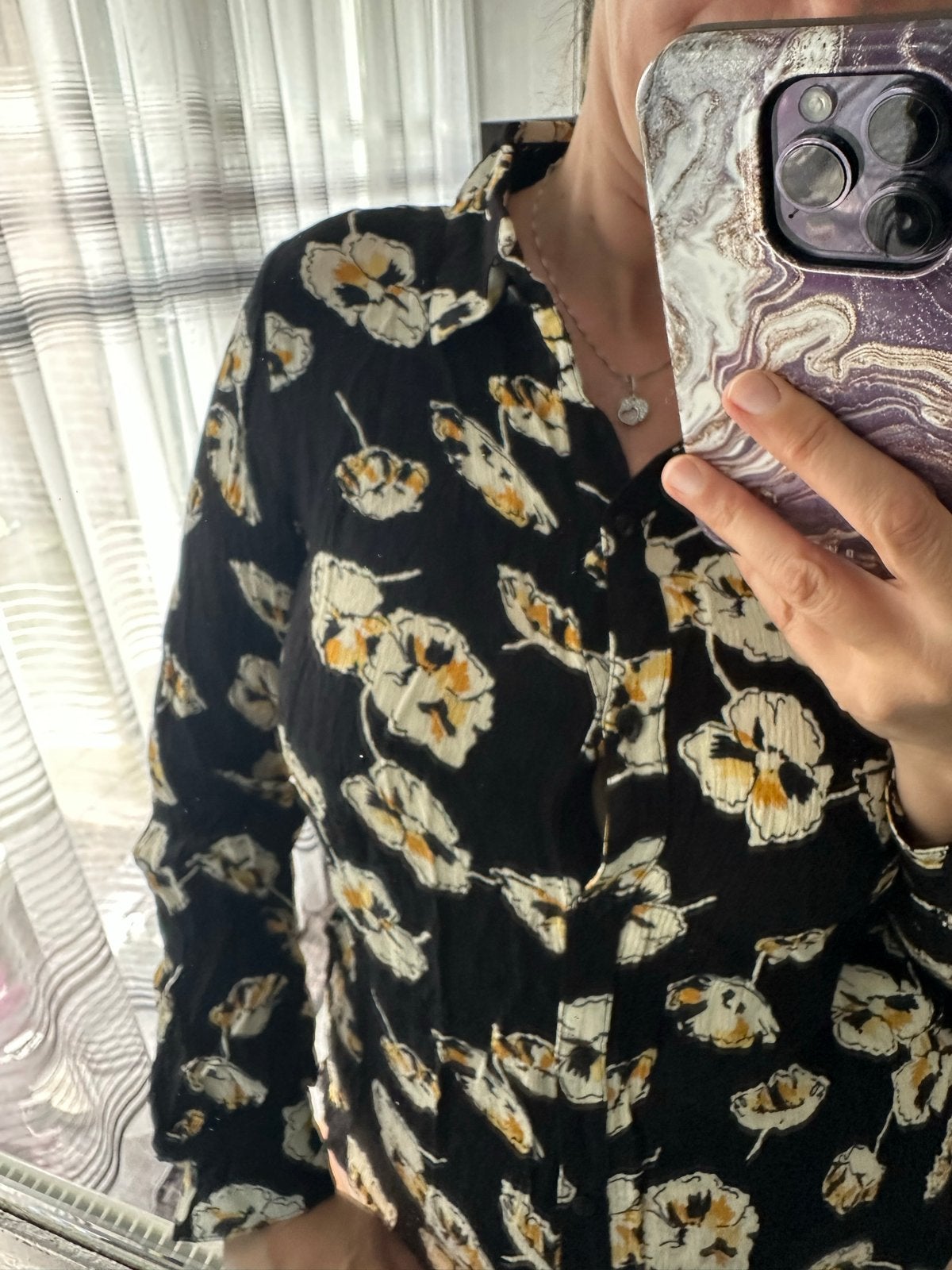 Ba&sh blouse met bloemenprint, Kleding | Dames, Verzenden, Zo goed als nieuw, Maat 36 (S), Zwart