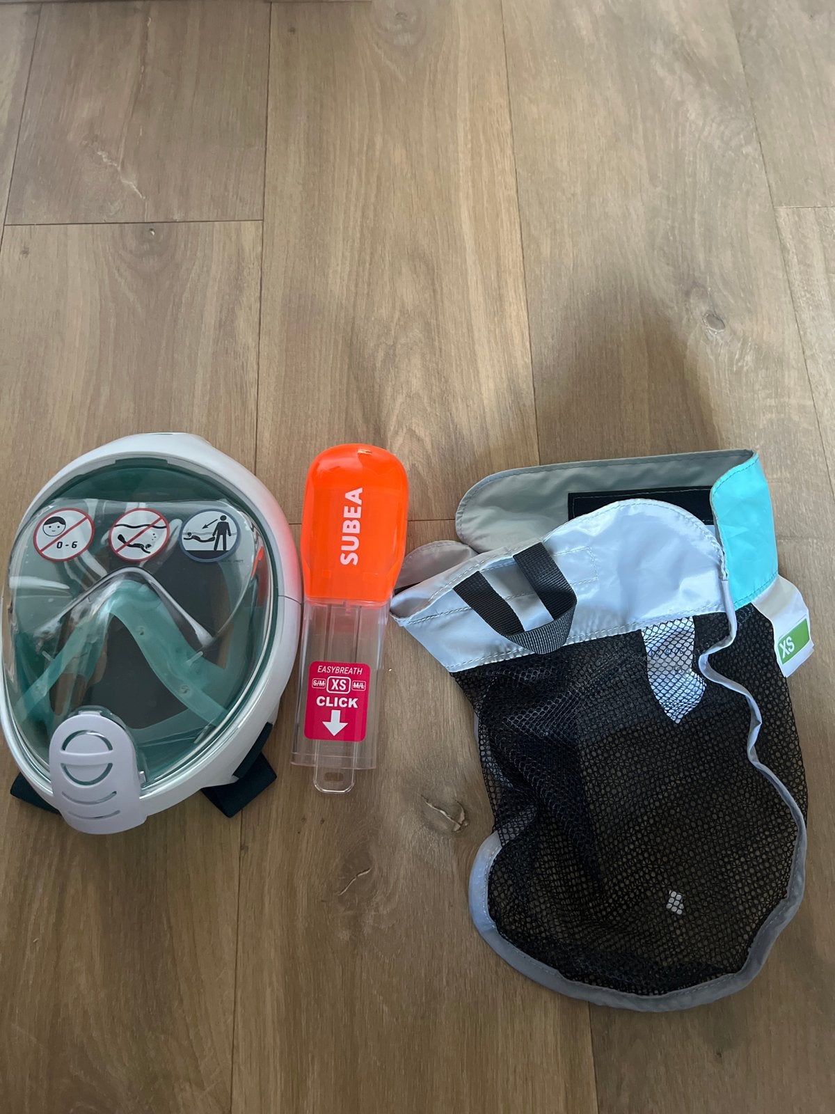 Snorkelmasker Easybreath XS Subsea - Zo goed als nieuw, Ophalen of Verzenden, Zo goed als nieuw, Snorkelmasker