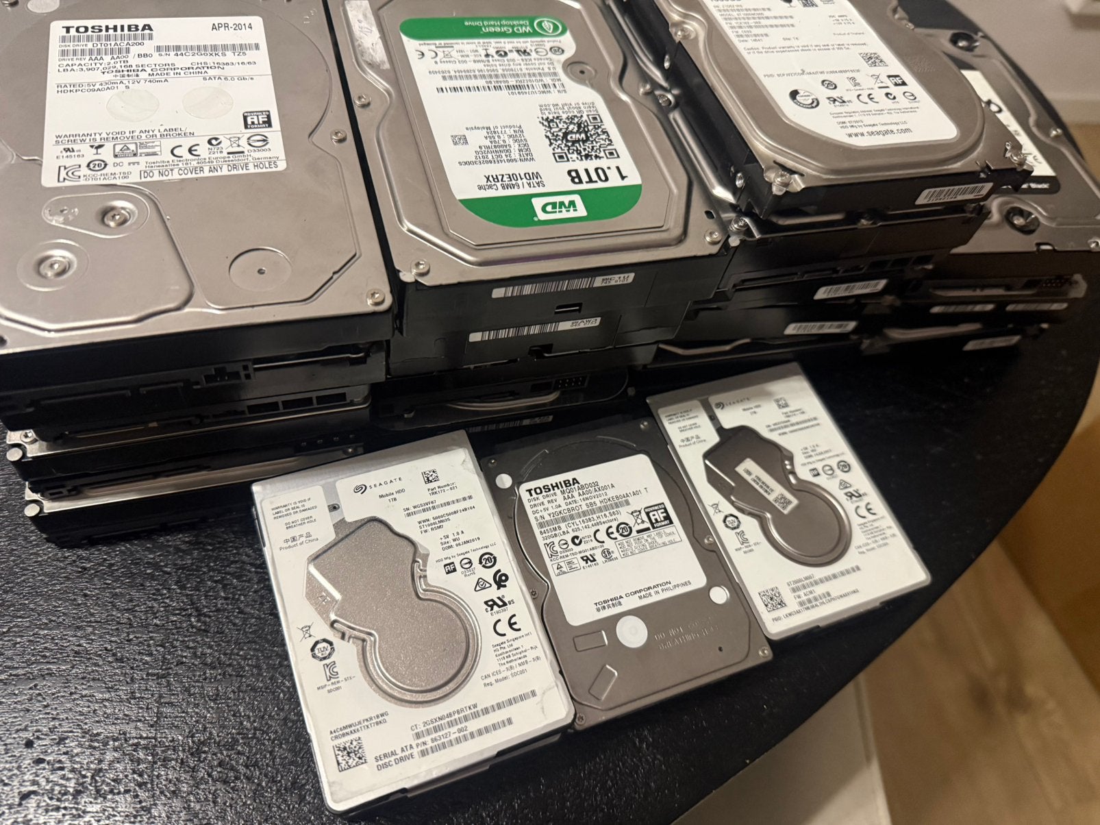 19x HDD schijven 3.5inch ongetest van 1 tb en 2 tb, Computers en Software, Intern, Server, Ophalen of Verzenden, Zo goed als nieuw