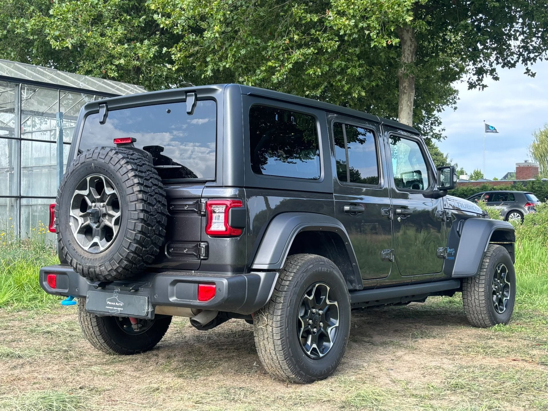 Jeep Wrangler Unlimited 4xe 380 Rubicon |NAVI|CLIMA|CRUISE|C, Auto's, Stof, Zwart, 4 cilinders, Cabriolet