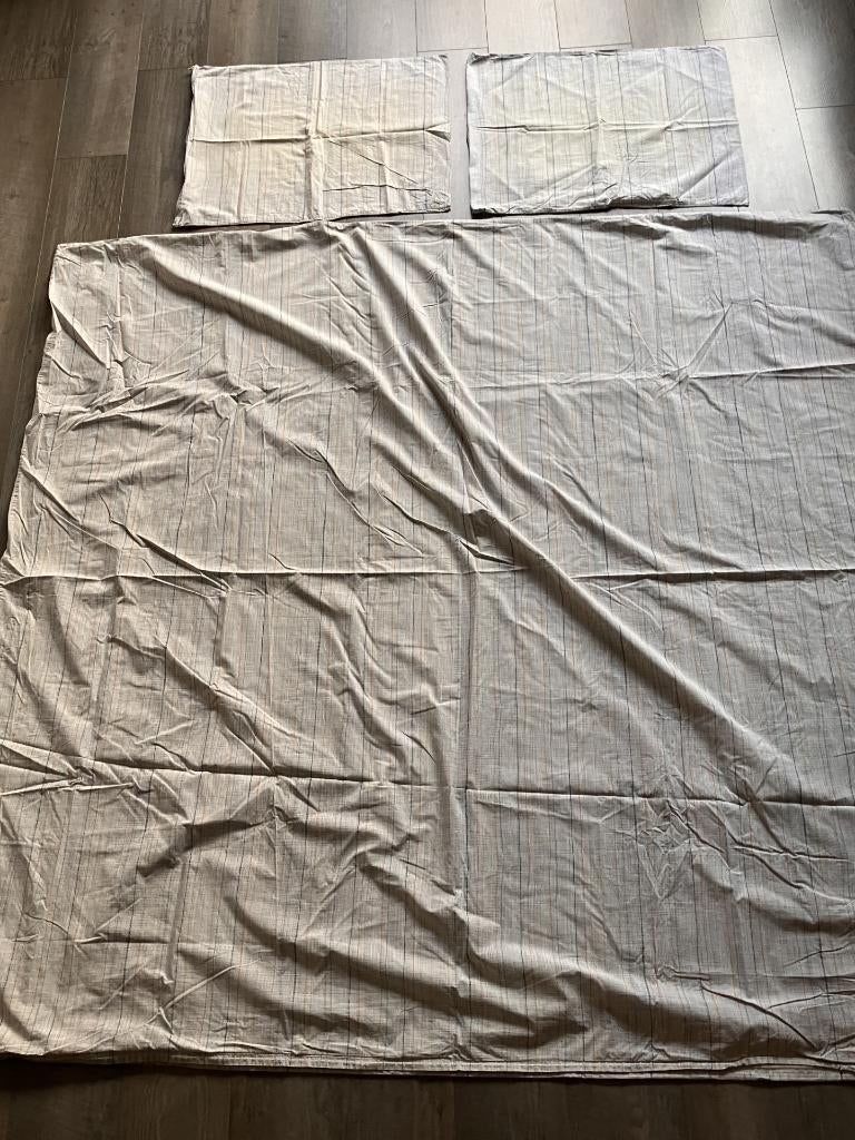 Ikea katoenen dekbedovertrek incl. 2 kussenslopen, Huis en Inrichting, Slaapkamer | Beddengoed, Gebruikt, Overige kleuren, Dekbedovertrek