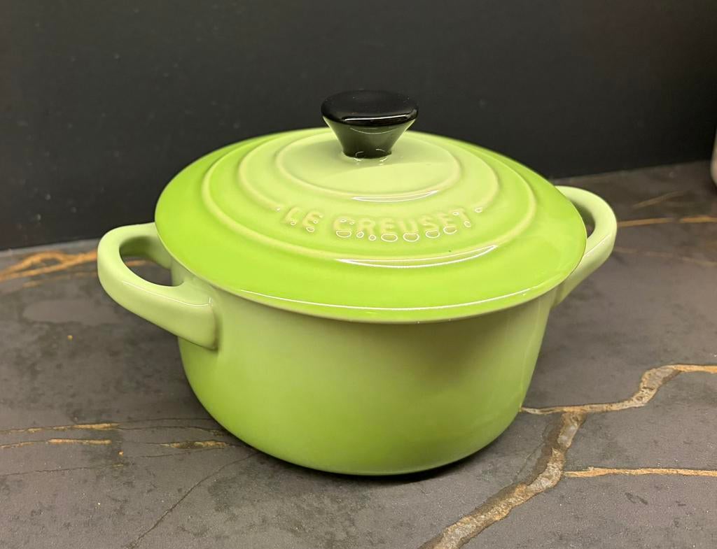 Le Creuset pannetje groen, Huis en Inrichting, Keuken | Potten en Pannen, Ophalen of Verzenden, Nieuw, Overige materialen, Koekenpan of Braadpan