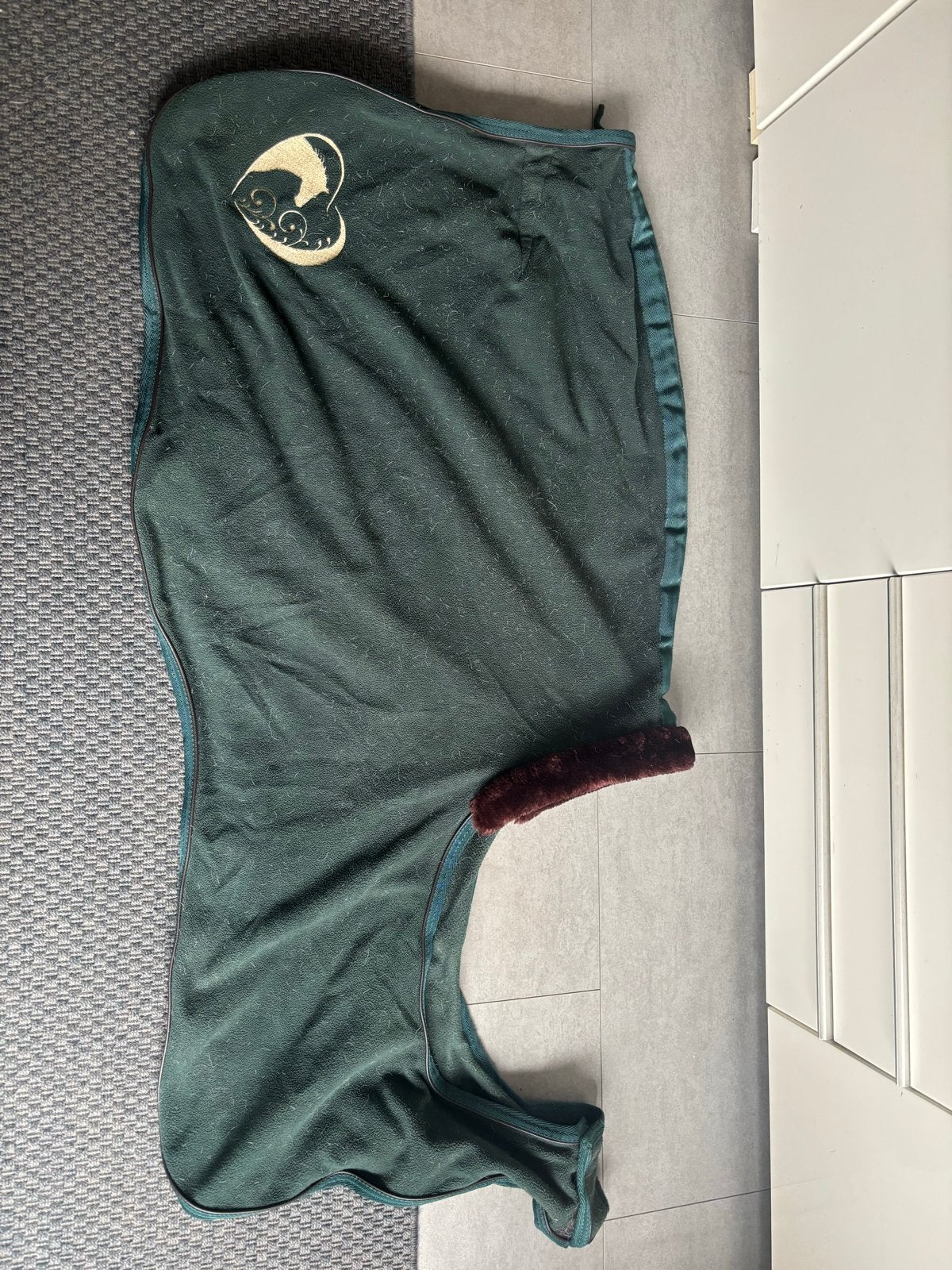 Uitrijdeken met borduursel 140cm (125/175), Dieren en Toebehoren, Ophalen of Verzenden, Gebruikt