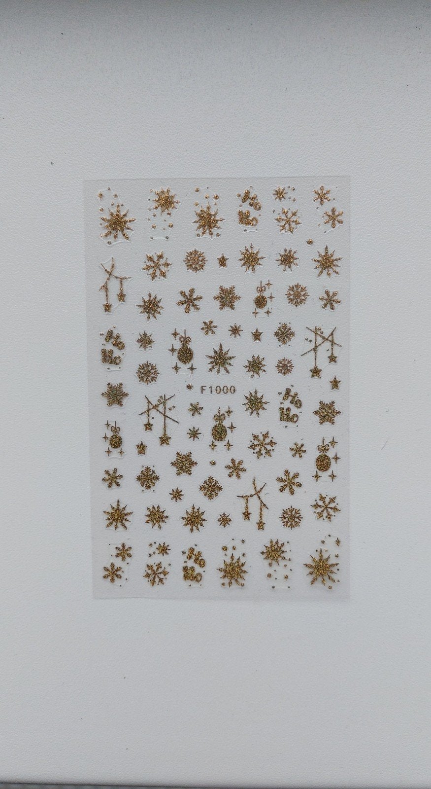 Nieuwe gouden winter/kerst nagelstickers, Nieuw, Ophalen of Verzenden, Handen en Nagels, Goud