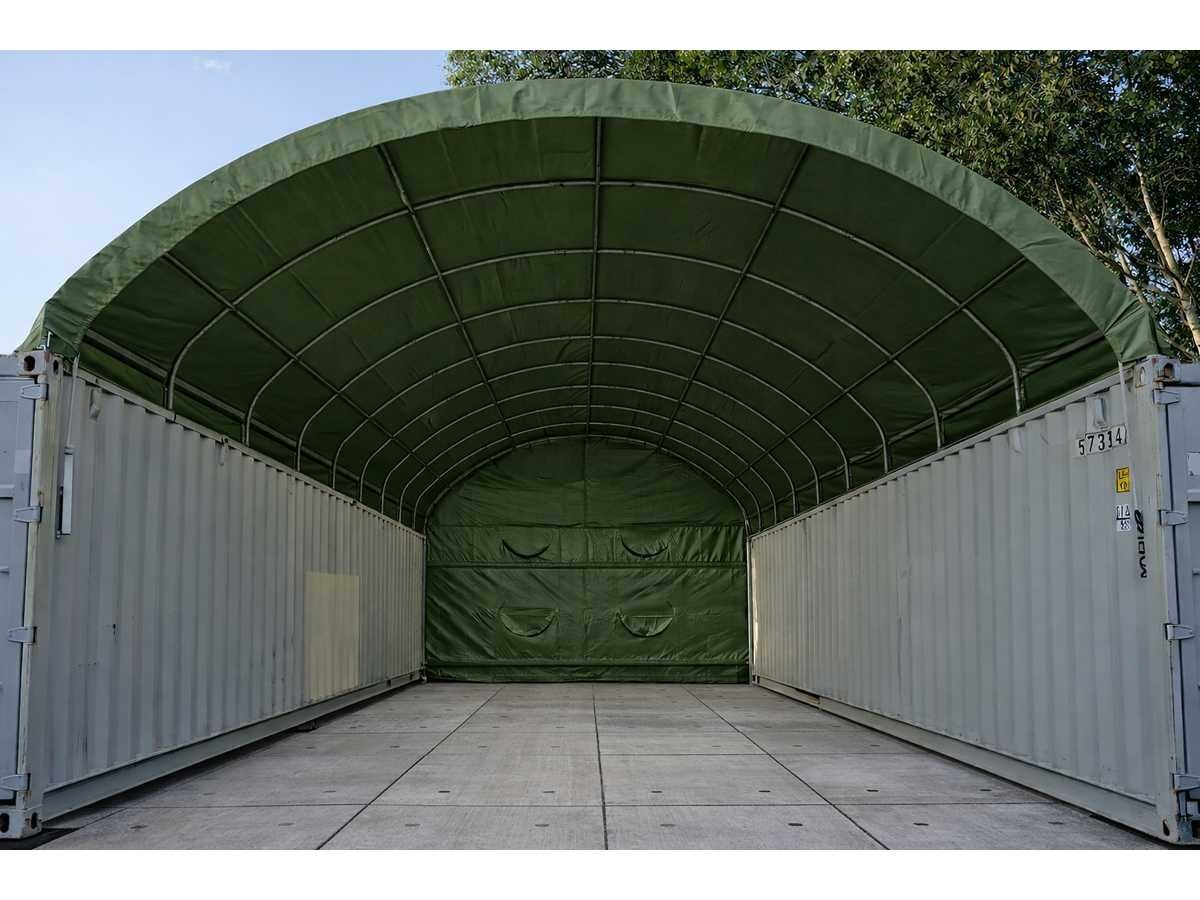 Greenland - 2026 - Container overkapping 40ft army green, Zakelijke goederen, Machines en Bouw | Keten en Containers