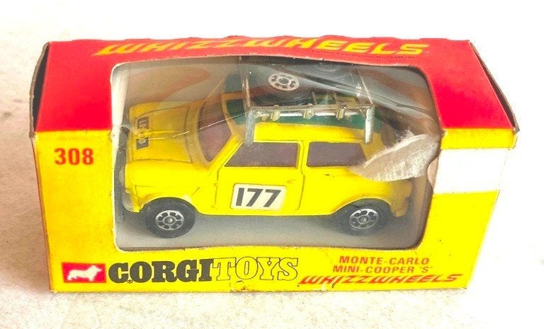 Mini Cooper S Monte Carlo Whizzwheels Corgi Toys # 308(2)., Ophalen of Verzenden, Zo goed als nieuw, Auto, Corgi