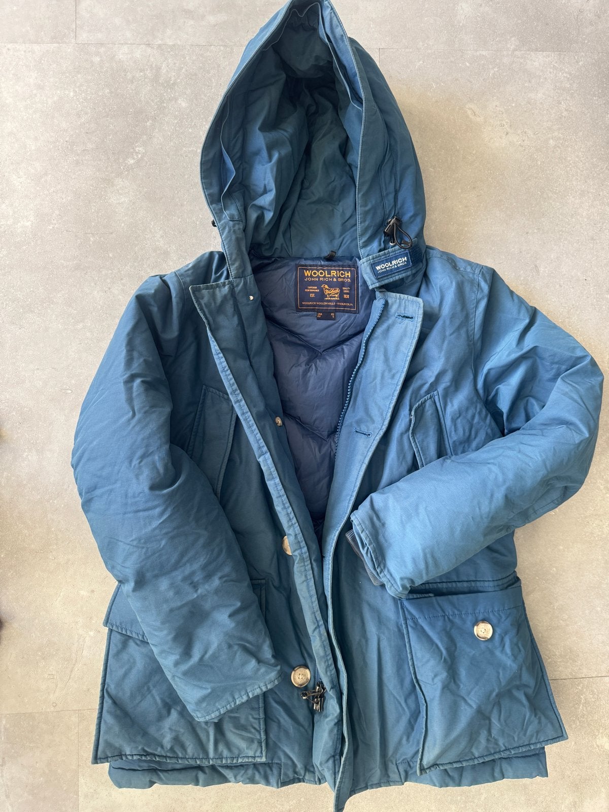 Woolrich Arctic Parka - Blauw - Maat M, Ophalen of Verzenden, Gedragen, Maat 48/50 (M), Blauw