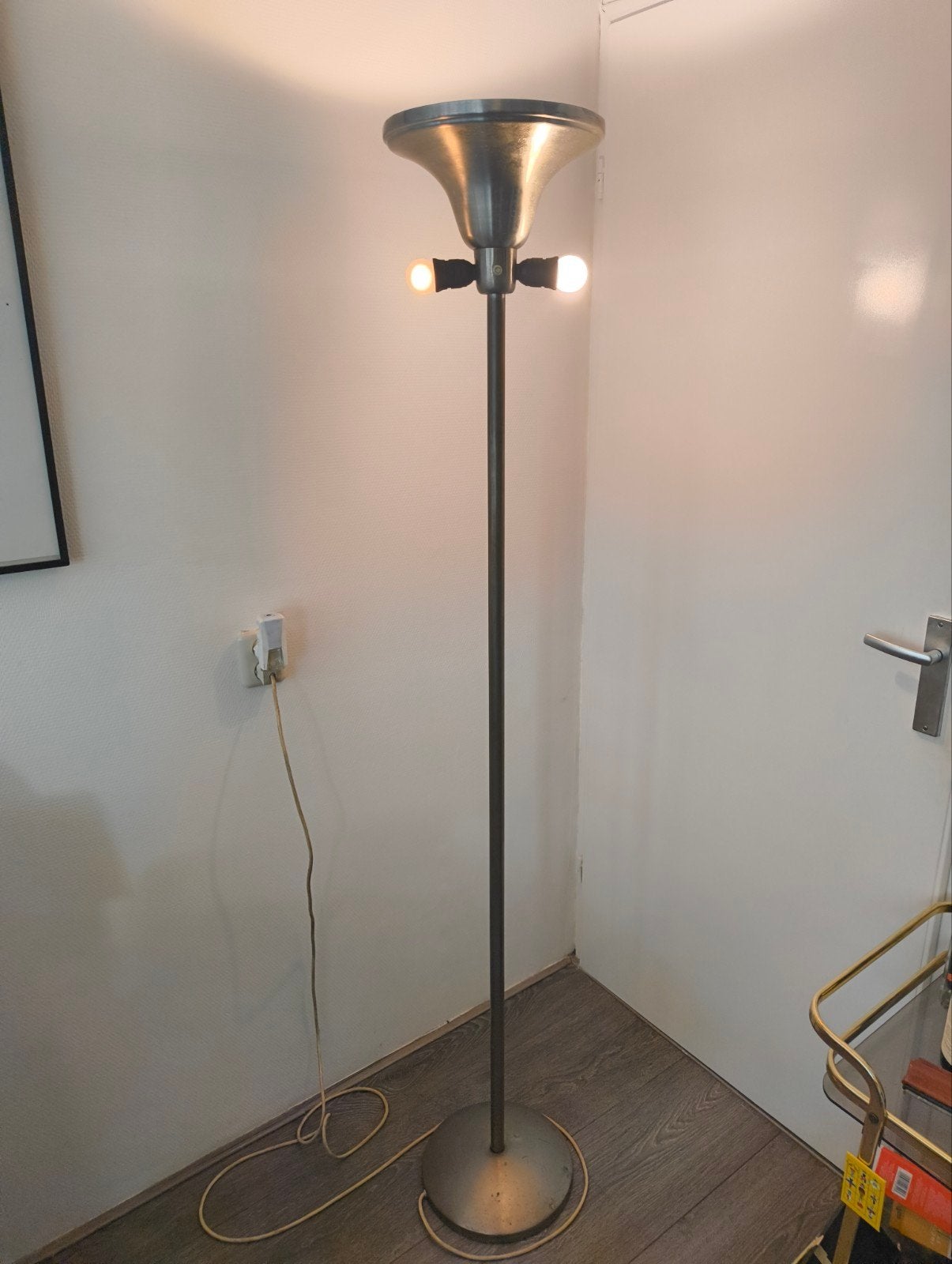 Vintage jaren 50 vloerlamp Gispen styling, Huis en Inrichting, Ophalen, Gebruikt, E27 (groot), 150 tot 200 cm