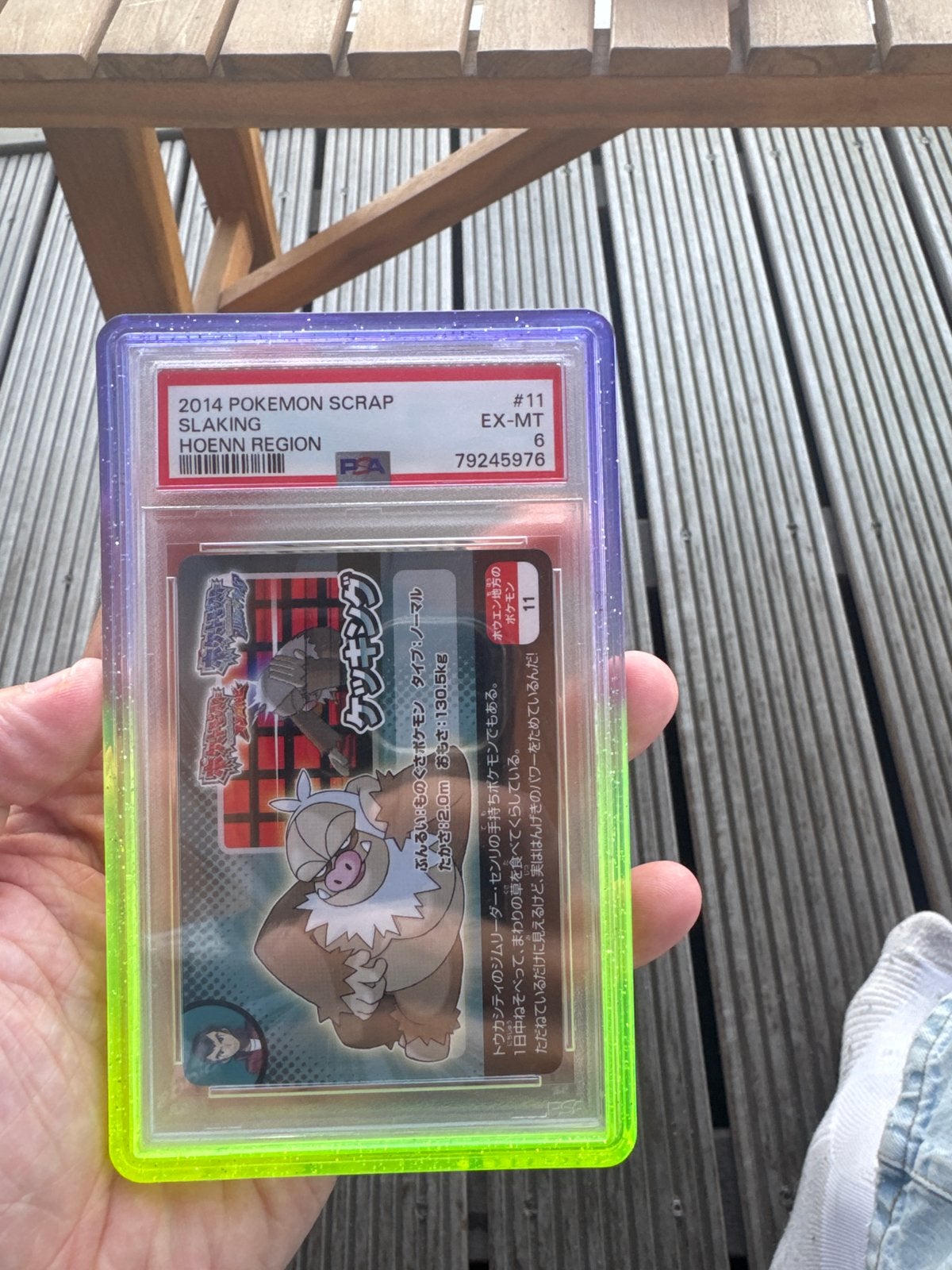 Pokémon Slaking 2014 Scrap PSA 6 EX-MT, Ophalen of Verzenden, Gebruikt, Losse kaart