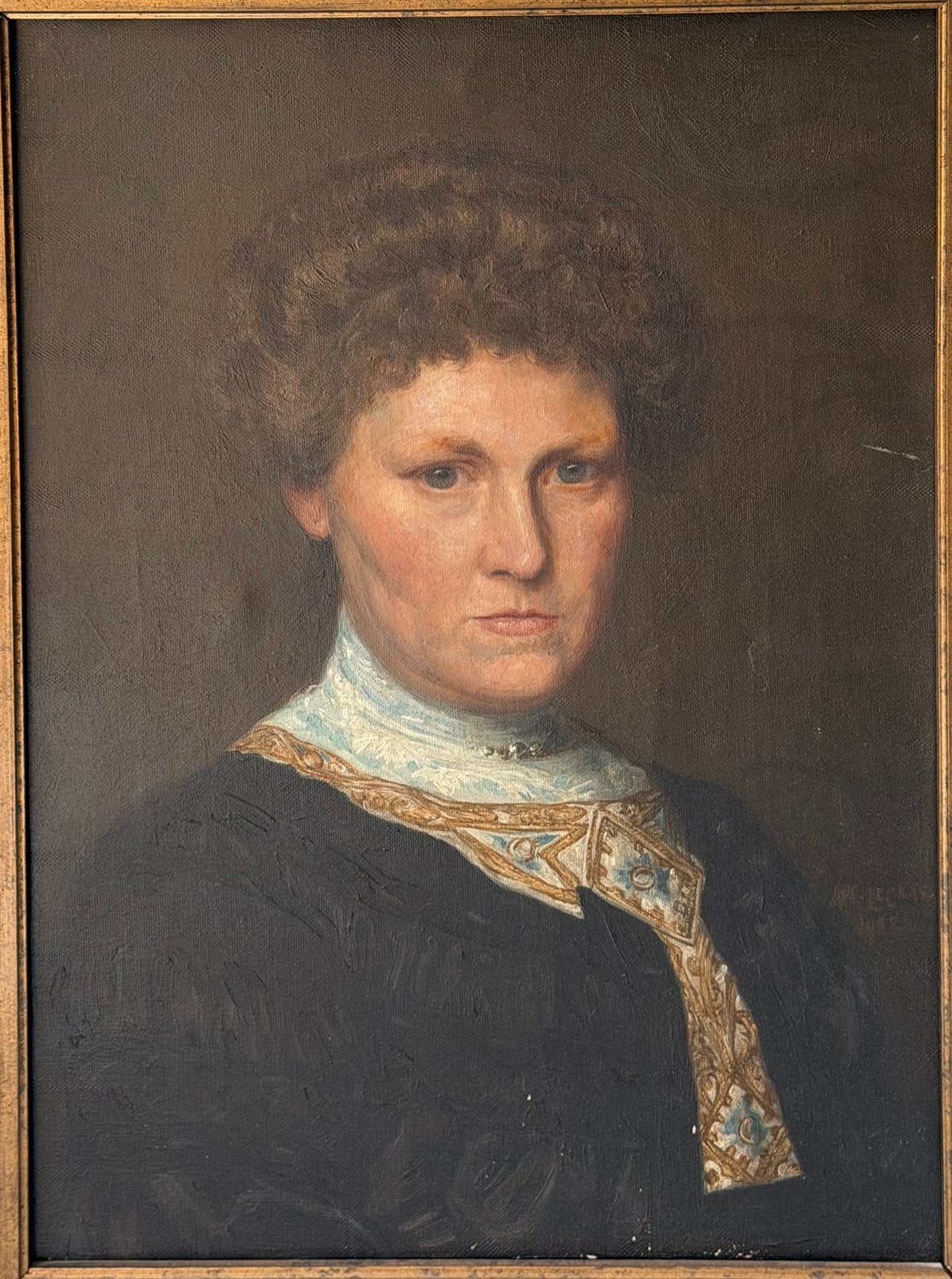 August Le Gras - portret van een vrouw, Antiek en Kunst, Kunst | Schilderijen | Klassiek, Ophalen, Nederlandse school, Doek, Portret of Personen