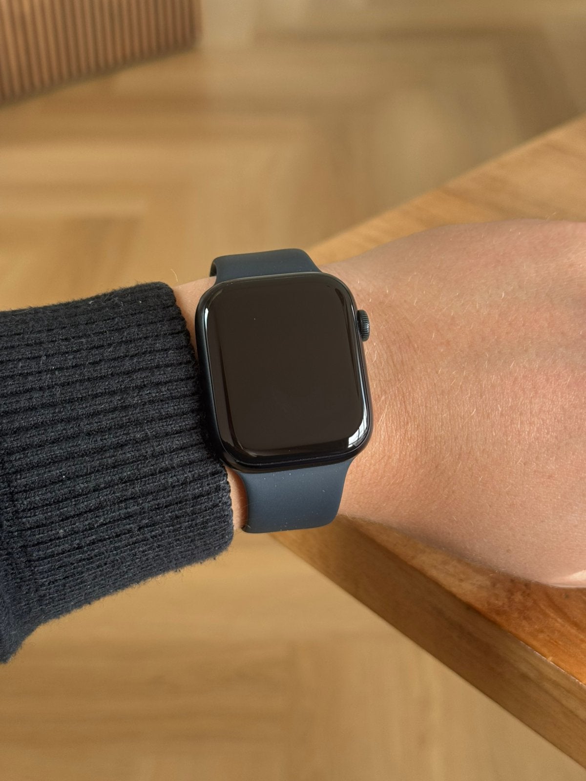 Apple Watch Series 8, 45mm, GPS, aluminium, Zwart, Zwart, IOS, Ophalen of Verzenden, Zo goed als nieuw