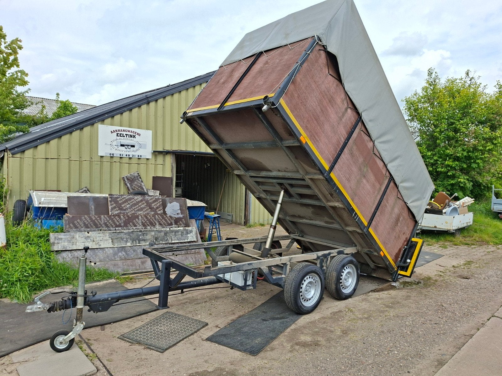 Nette Baveco Electrische Gesloten KIPPER 2000KG., Auto diversen, Aanhangers en Bagagewagens, Ophalen of Verzenden, Zo goed als nieuw