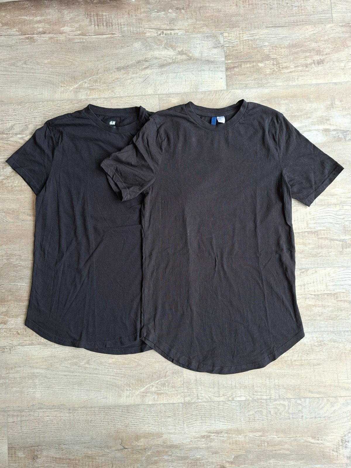 2x H&M Long Fit T-shirt zwart - extra lang! - maat S, Zwart, Ophalen of Verzenden, Zo goed als nieuw, H&M