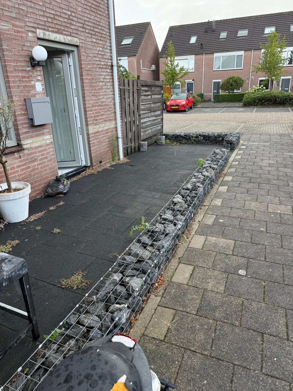 Schanskorfmuur - Ideaal voor tuin of afscheiding, Tuin en Terras, Tuinhekken en Hekwerk, Ophalen, Gebruikt, Overige materialen
