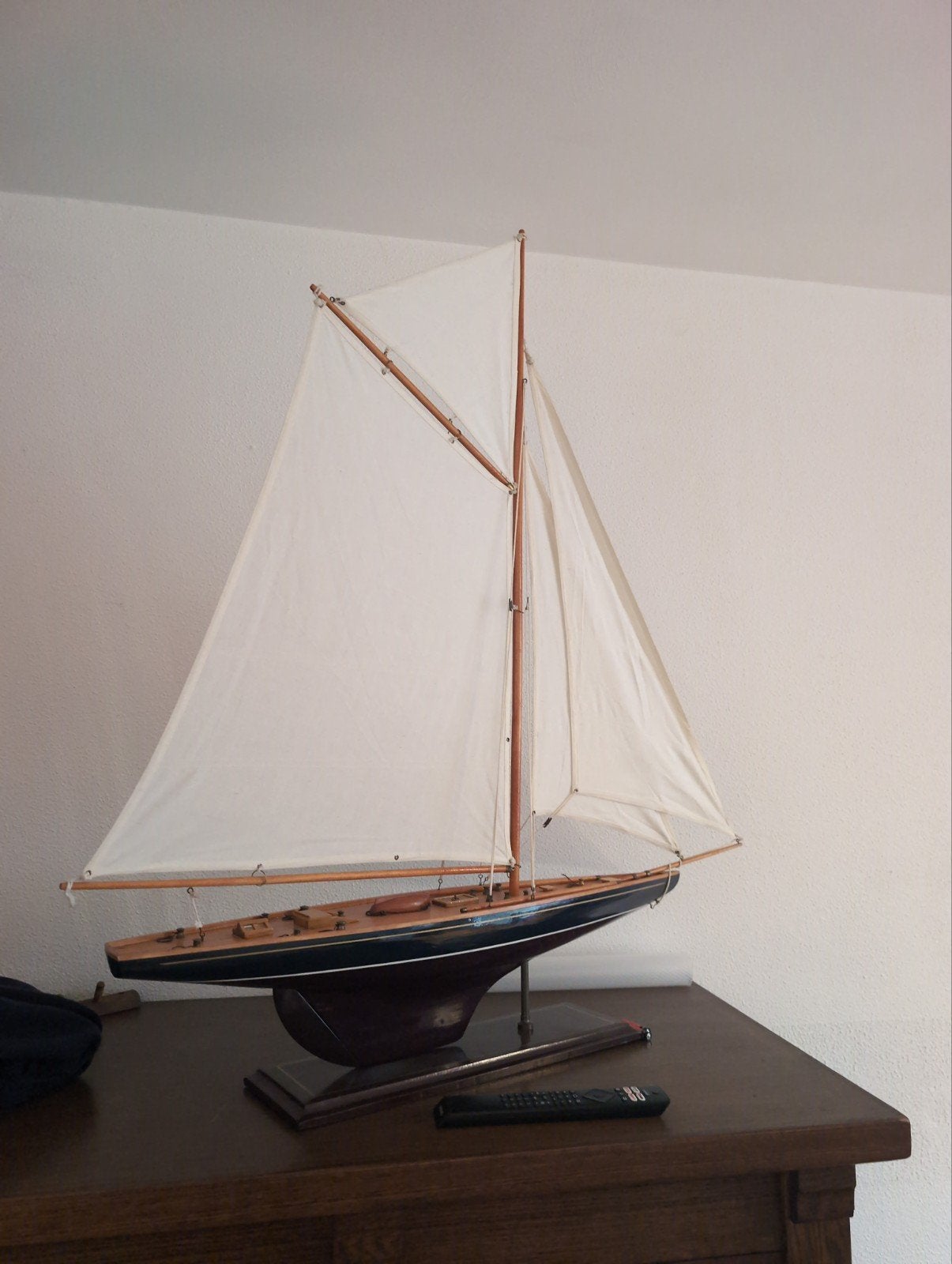 Prachtig gedetailleerd zeilboot model, ca. 70cm hoog, Ophalen, Zo goed als nieuw, Groter dan 1:32, Overige merken