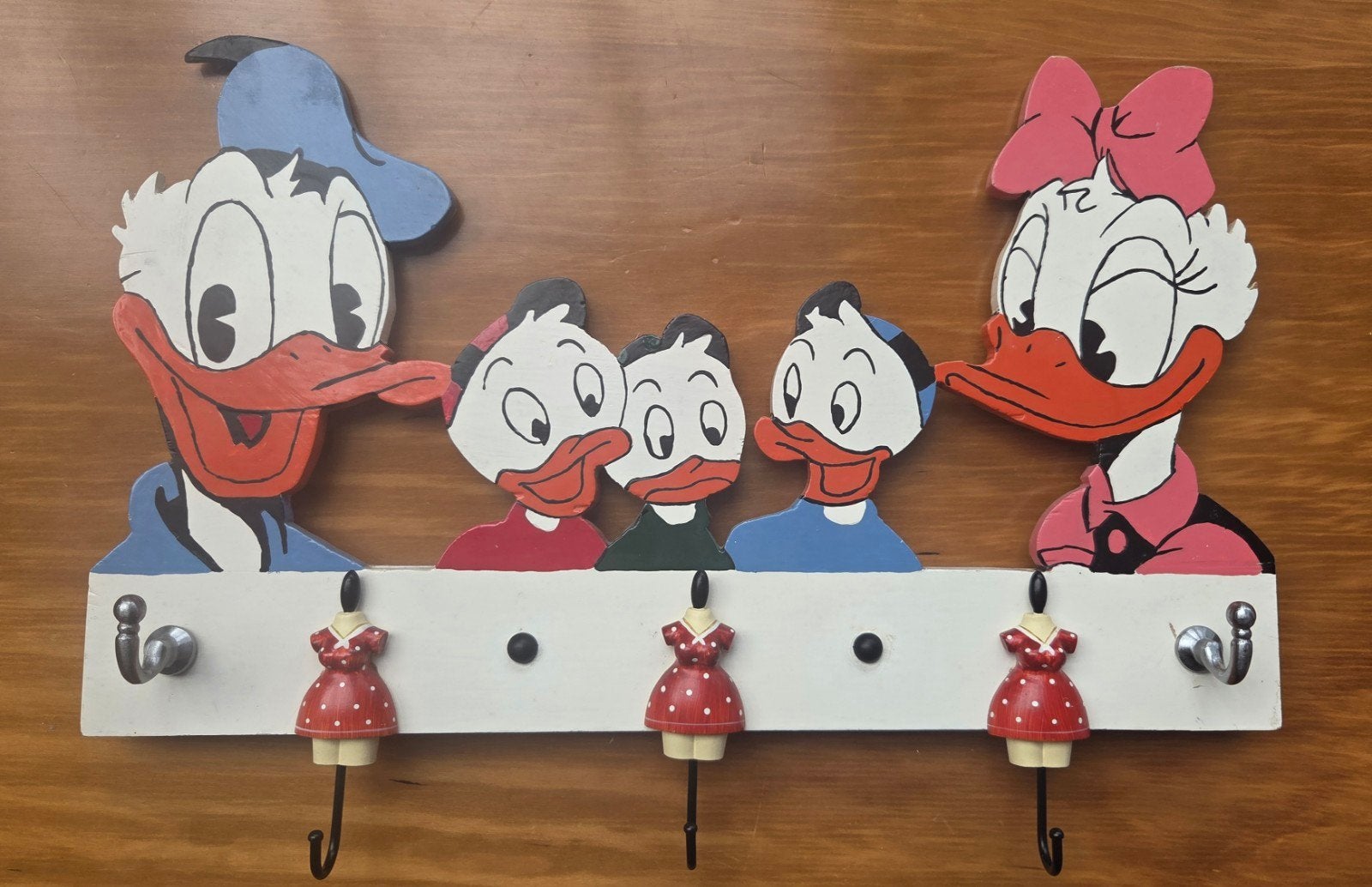 Leuke Kinderkapstok met Donald en Katrien Duck, Ophalen of Verzenden, Gebruikt