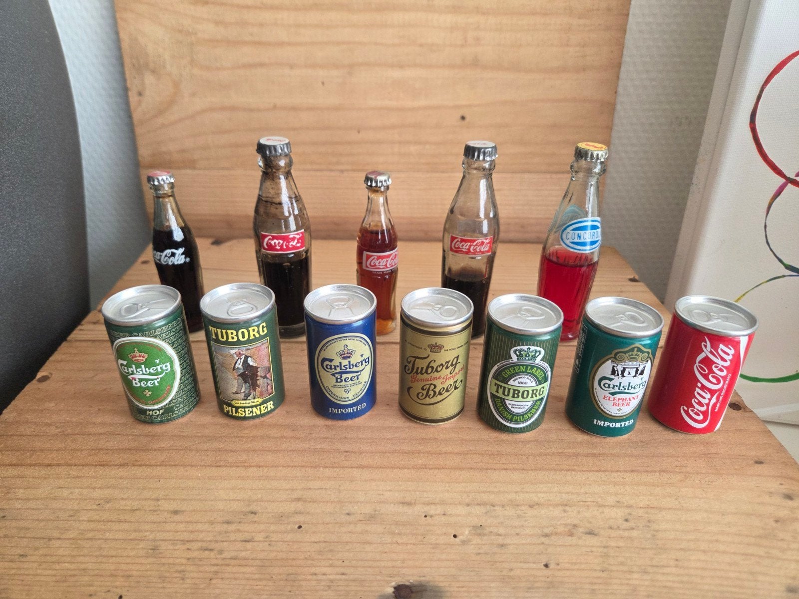 Miniatuur Coca-Cola en Bier Blikjes/Flesjes Collectie, Verzamelen, Ophalen, Gebruikt