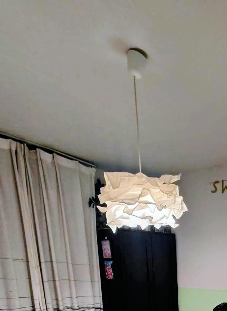 Stylish Ruffled Ceiling Pendant Light, Ophalen of Verzenden, Overige materialen, Pendent Light