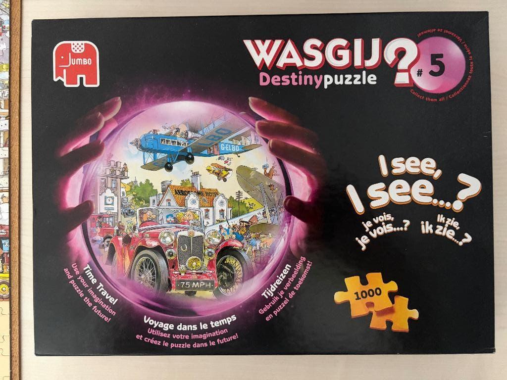 wasgij puzzel Tijdreizen #5.  1000 stukjes compleet, Ophalen of Verzenden, 500 t/m 1500 stukjes, Zo goed als nieuw, Legpuzzel