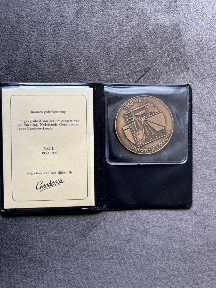 Bronzen gedenkpenning N.G.L. 1959-1979 Utrecht 10e congres, Ophalen of Verzenden, Brons, Nederland