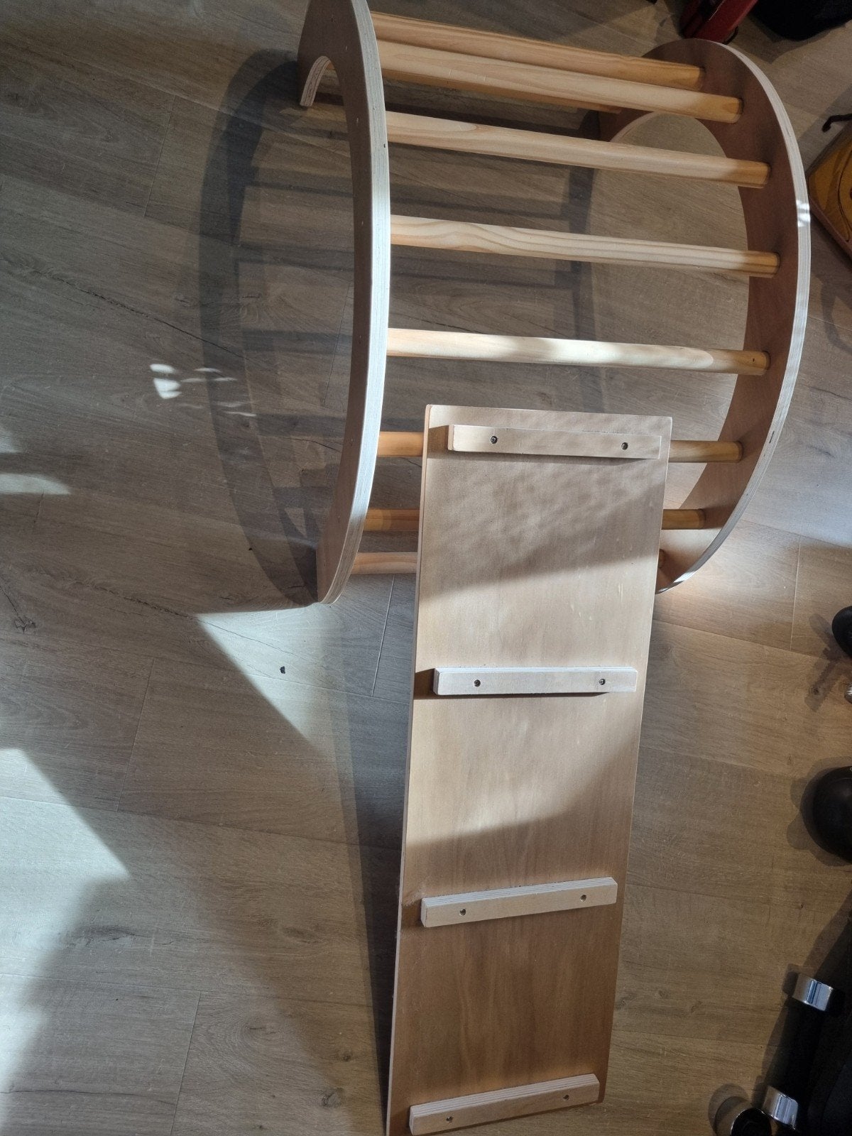 Houten klimrek met glijbaan voor kinderen, Kinderen en Baby's, Ophalen, Zo goed als nieuw, Glijbaan