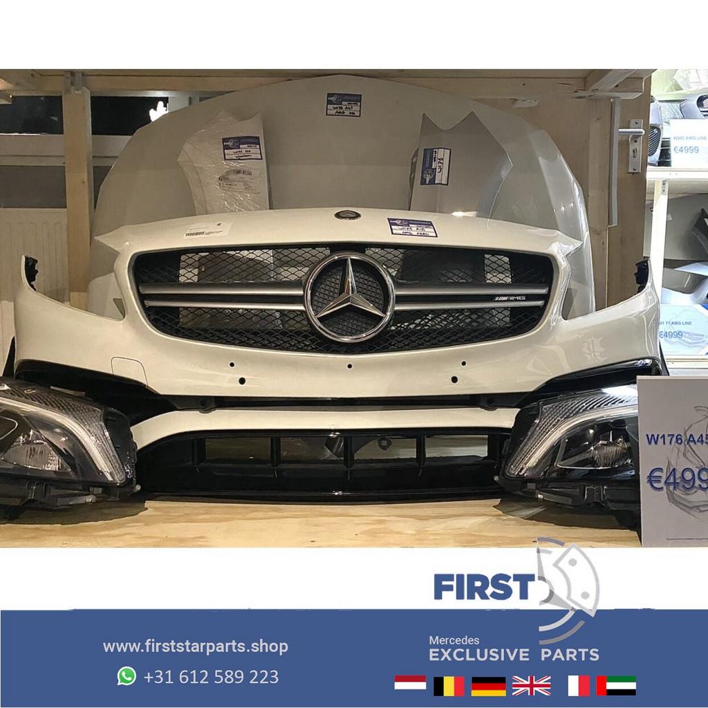 W176 A45 AMG FACELIFT PERFORMANCE VOORKOP WIT Mercedes A 45, Gebruikt, -, Voor, Ophalen of Verzenden