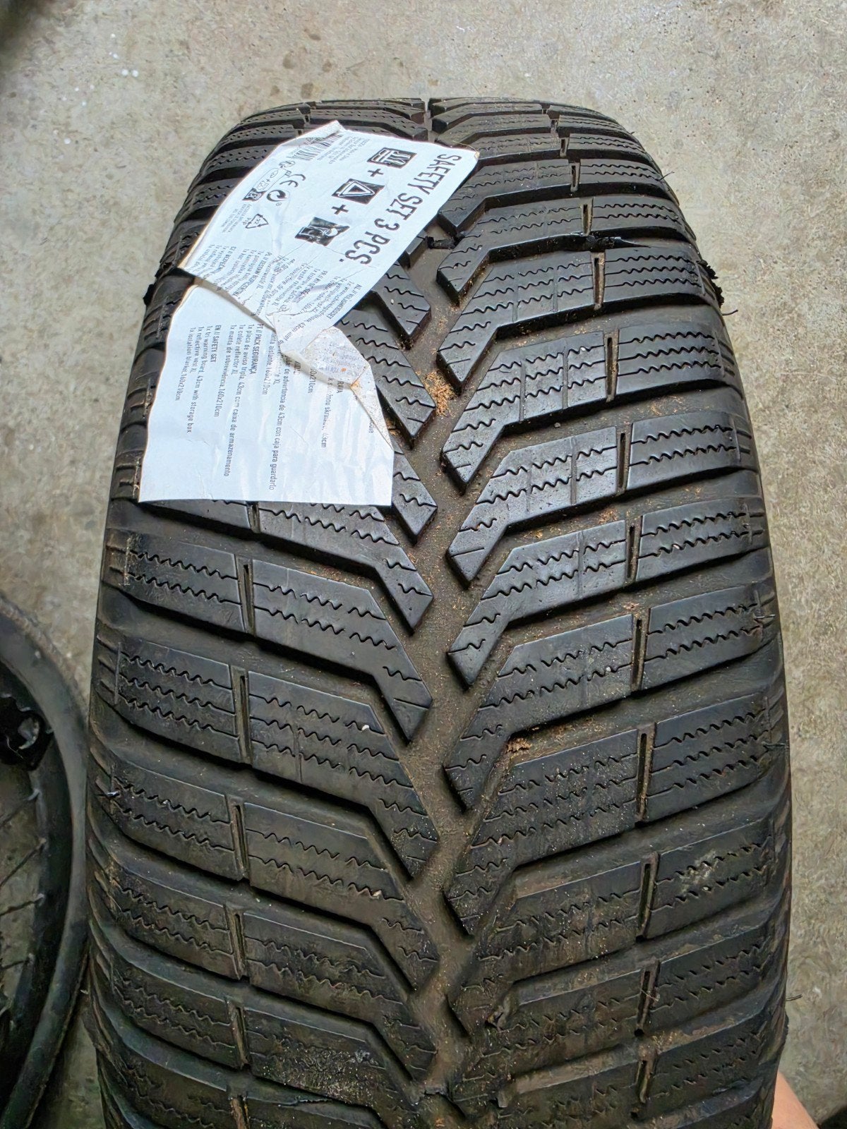 Stalen velg met winterband 195/55 R16 87H, Gebruikt, 16 inch, Banden en Velgen, Personenwagen