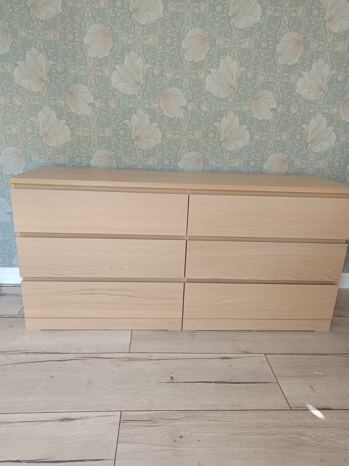 IKEA Kullen ladekast met 6 lades, lichtbruin, Ophalen, Gebruikt, 5 laden of meer, 150 tot 200 cm