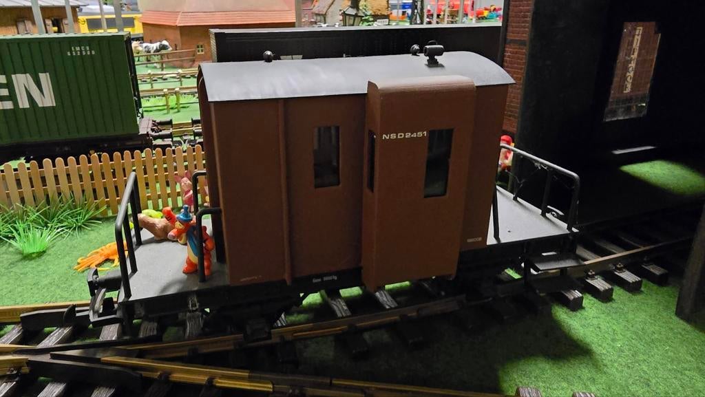 Zelfgemaakt ns wagon spoorg schaal, past op lgb piko, Hobby en Vrije tijd, Modeltreinen | Overige schalen, Ophalen of Verzenden