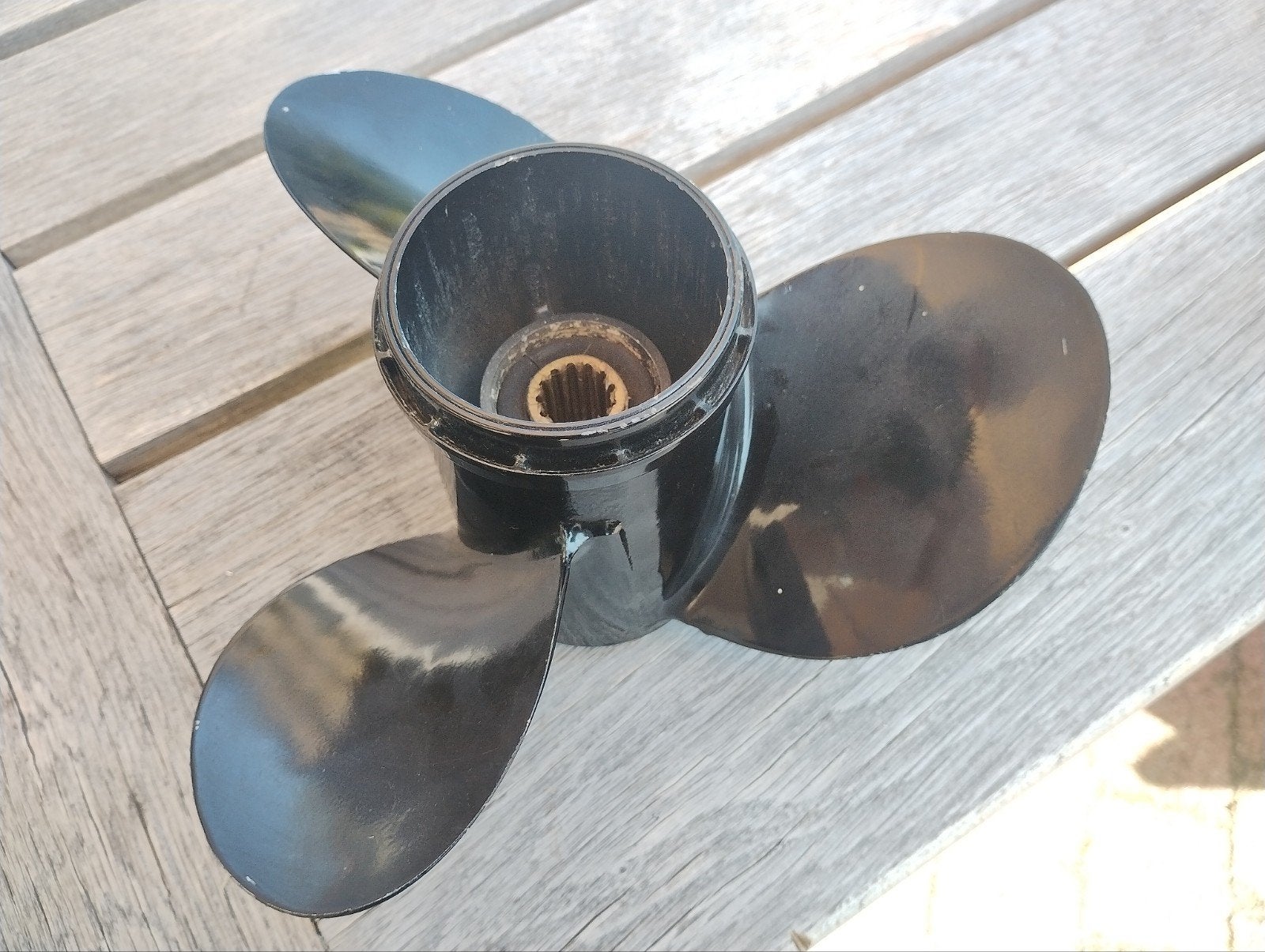 Suzuki schroef/propeller 11 3/8 x 14 ( 13 spline ), Ophalen of Verzenden, Zo goed als nieuw, Motor en Techniek, Motorboot