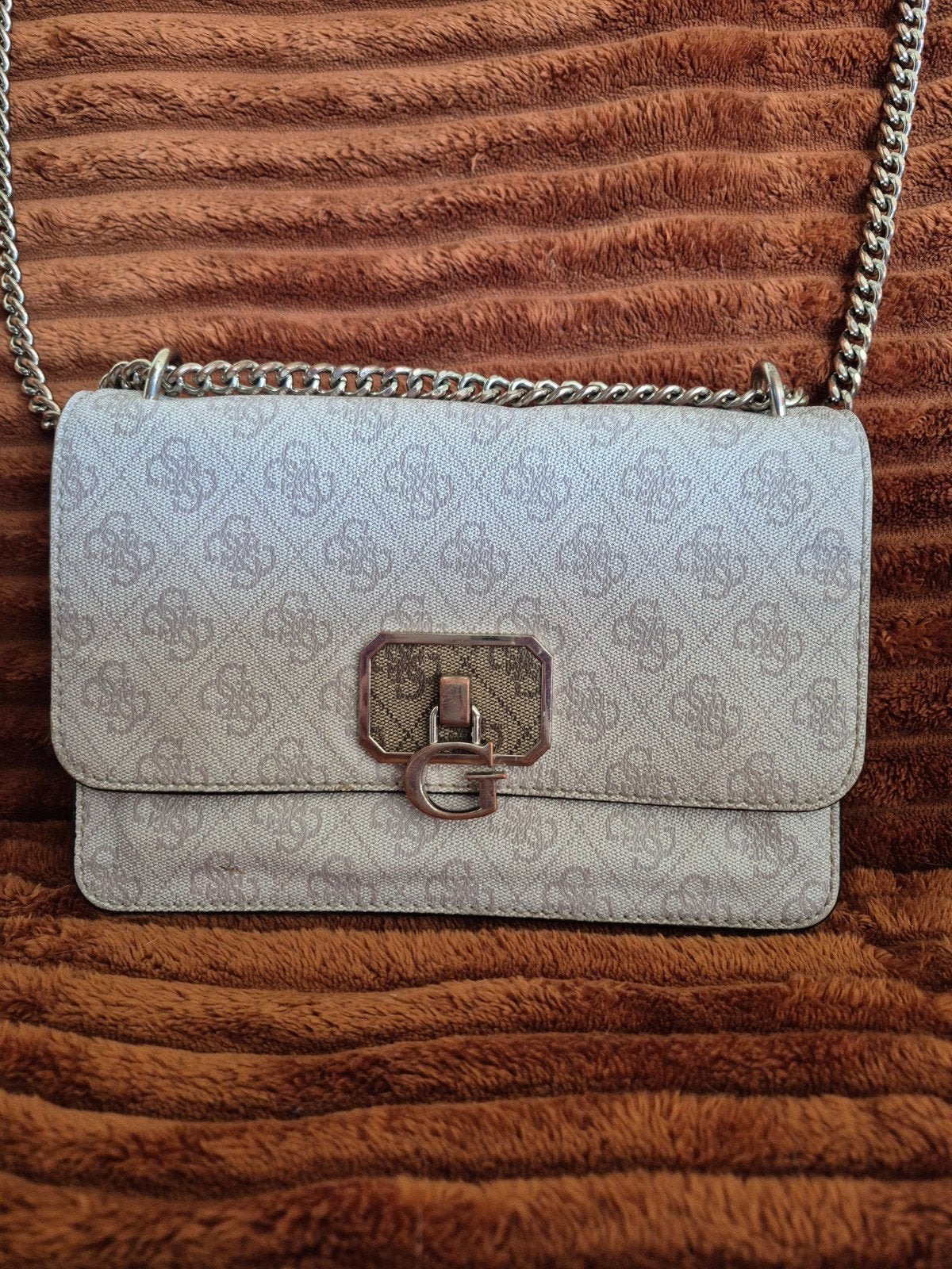 Guess tas, Ophalen of Verzenden, Zo goed als nieuw, Beige, Guess
