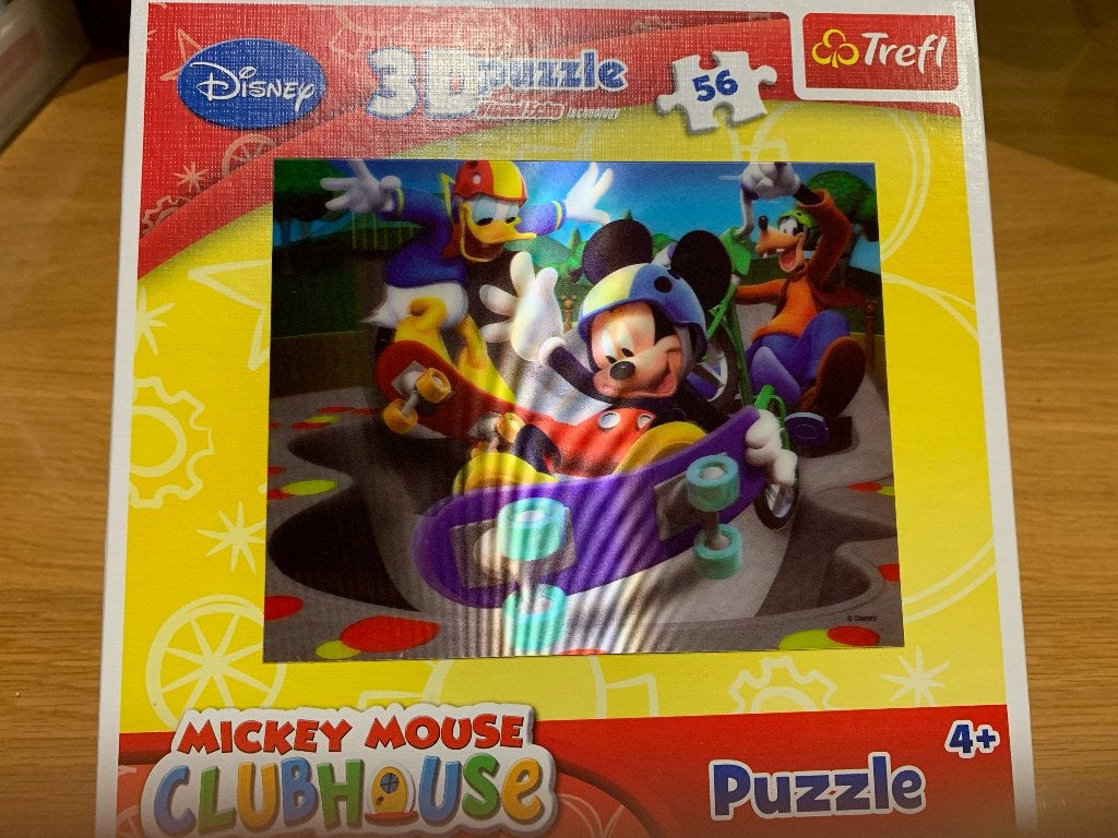 Disney 3D puzzel Mickey Mouse, 56 st. - zo goed als nieuw, Ophalen of Verzenden, Meer dan 50 stukjes, Zo goed als nieuw, 6 jaar of ouder