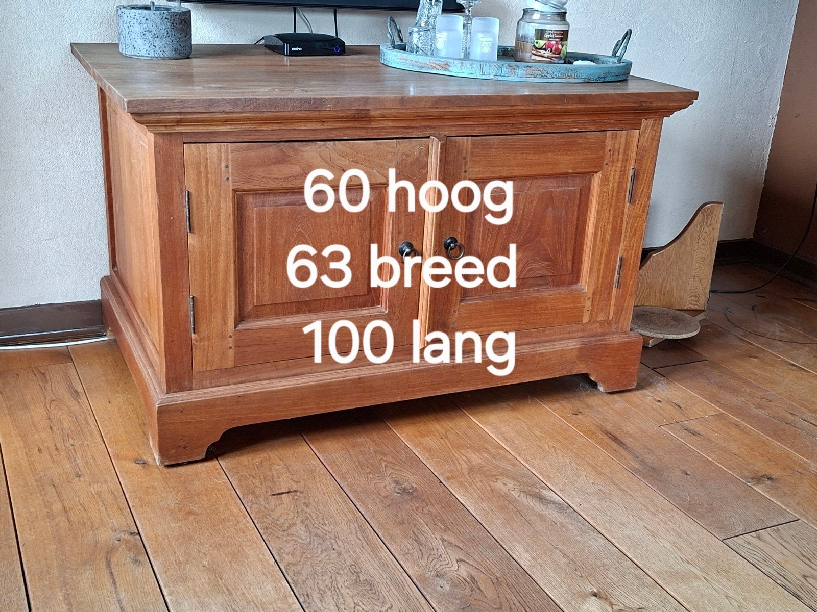Diverse teakhouten meubels, Ophalen, Gebruikt, 25 tot 50 cm, Teakhout