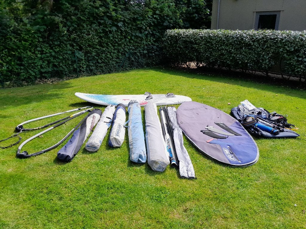 Windsurf spullen fanatic neilpryde gaastra northsail onshore, Ophalen, 250 tot 300 cm, Gebruikt, Met mast