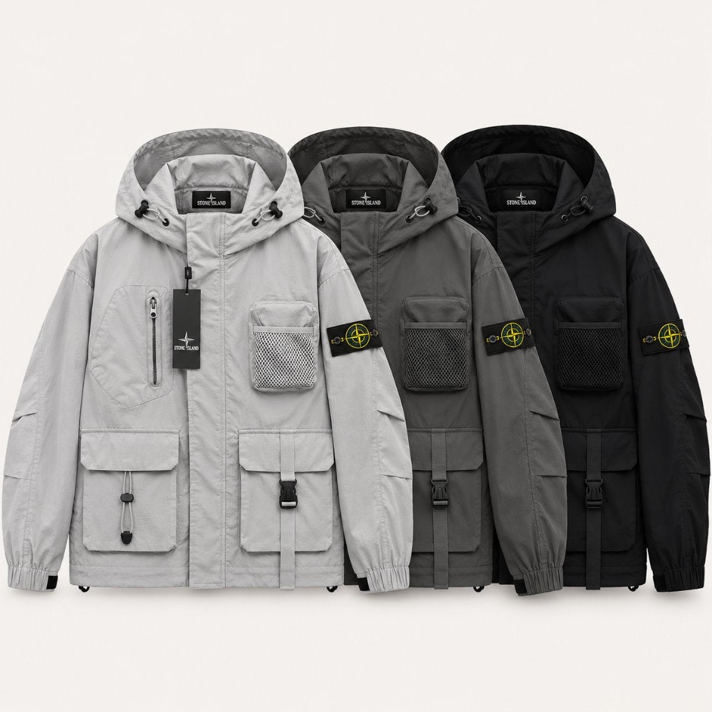 Stone Island Multi-Pocket Hooded Utility Jacket | 3 kleuren, Ophalen of Verzenden, Nieuw, Overige maten, Stone Island