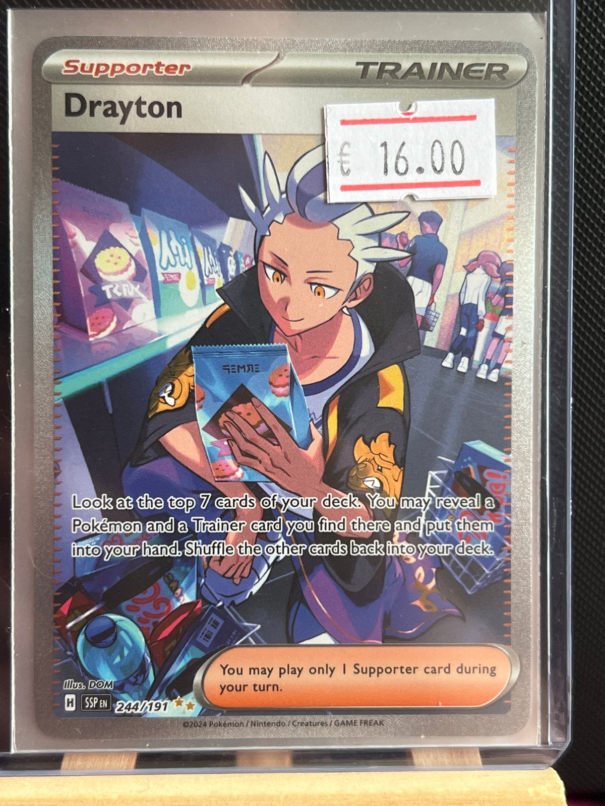 Pokémon TCG Drayton Supporter Trainer Kaart 244/191, Ophalen of Verzenden, Zo goed als nieuw, Losse kaart