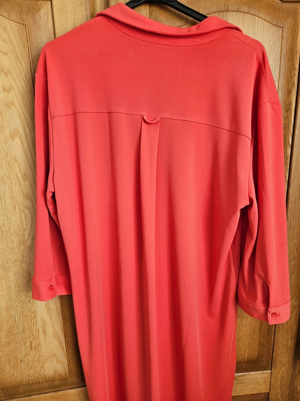 Norah Koraalrode Jurk Maat 46, Kleding | Dames, Maat 46/48 (XL) of groter, Oranje, Ophalen of Verzenden, Zo goed als nieuw