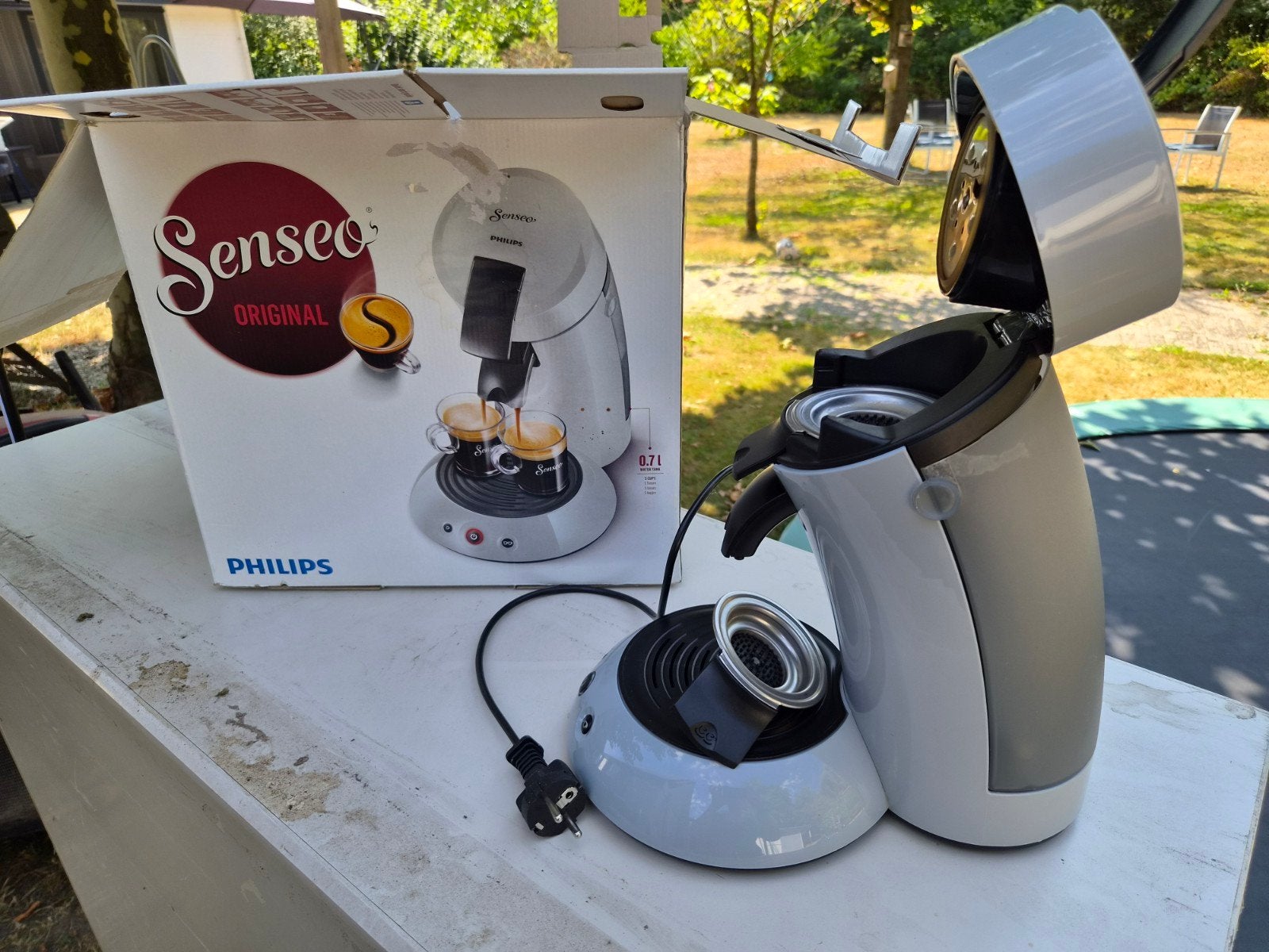 Philips Senseo Original koffiezetapparaat - griis, Gebruikt, Koffiemachine, Ophalen of Verzenden, 2 tot 4 kopjes