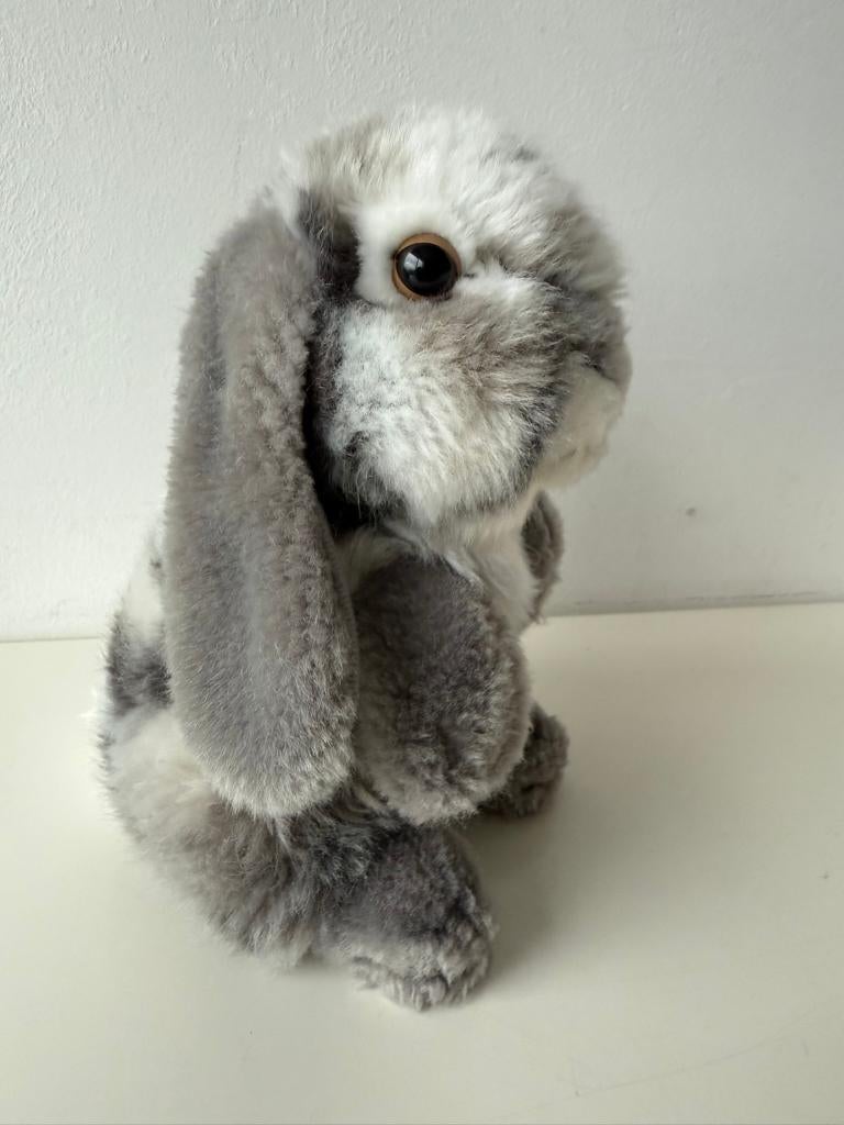 Knuffel konijn hangoor, grijs 20 cm / Simba Toys / Nicotoy, Overige karakters, Grijs, Konijn, Ophalen of Verzenden