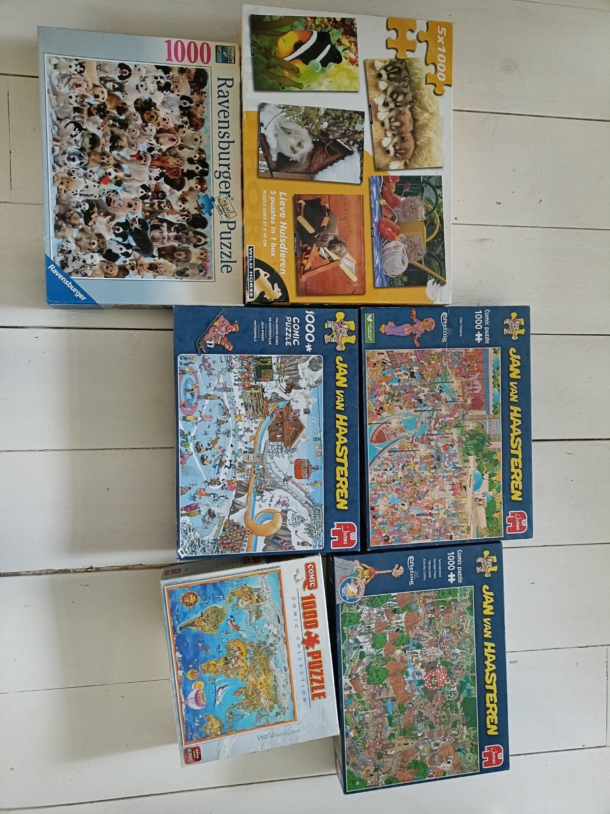 Puzzels! Dieren en Jan van Haasteren, Ophalen of Verzenden, 500 t/m 1500 stukjes, Gebruikt