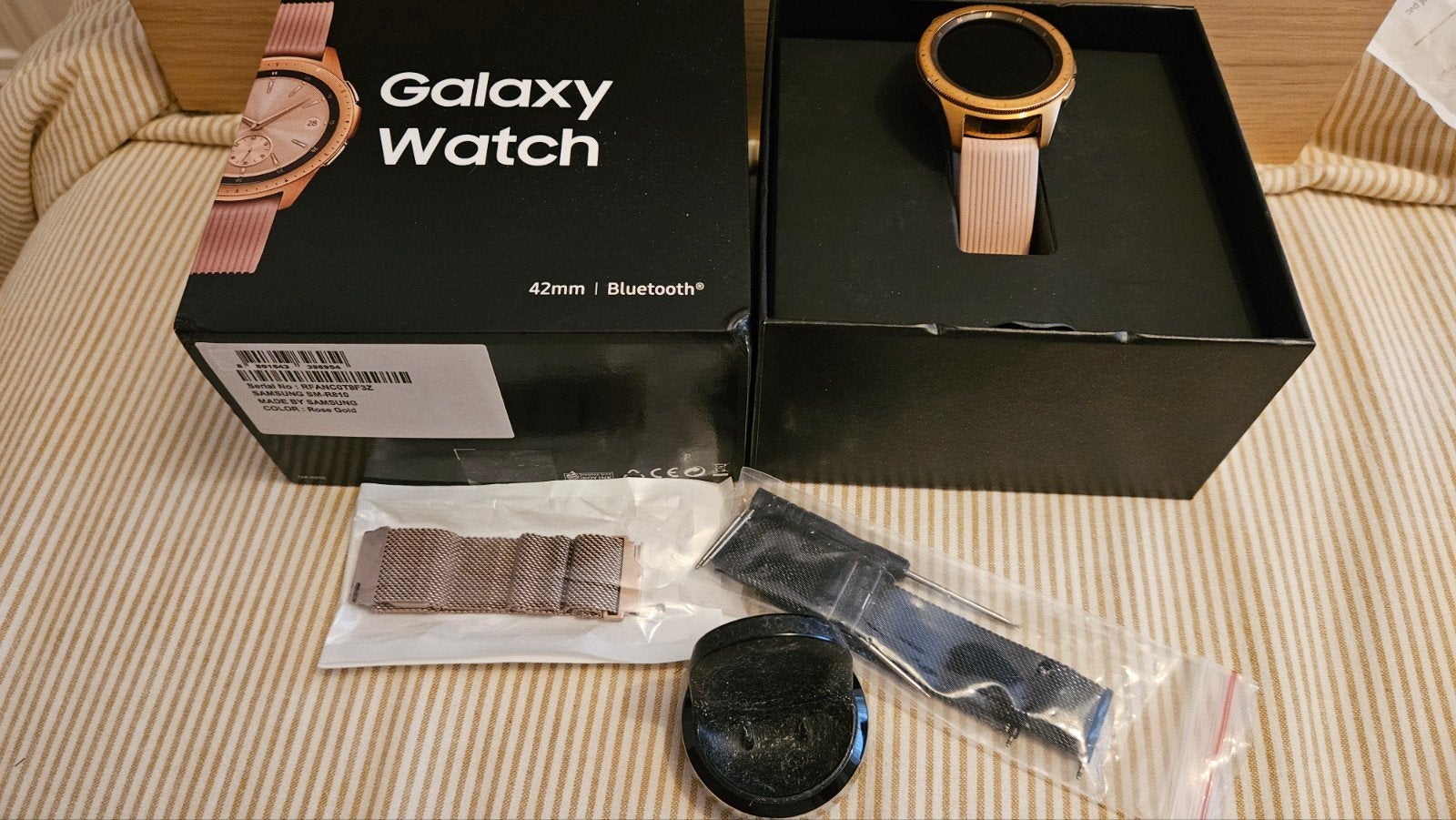 Samsung galaxy smartwatch 42mm roségoud, Overige merken, Gebruikt, Polshorloge, Kunststof
