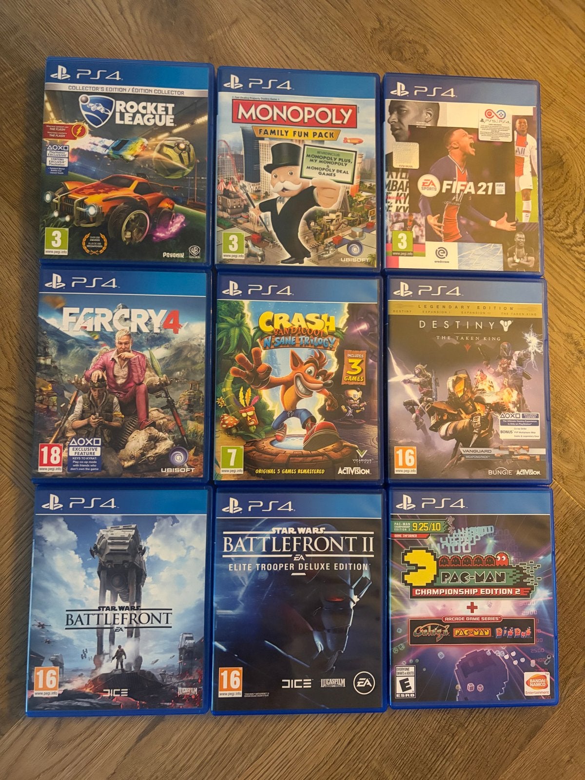PS4 Games: Rocket League, Monopoly, FIFA 21, Far Cry 4, Cras, Gebruikt, 1 speler, Vanaf 3 jaar, Ophalen