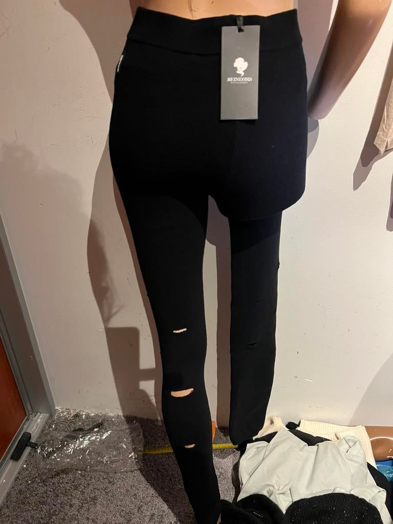 REINDERS legging met scheuren maat m nieuw met kaartjes, F, Zwart, Nieuw, Maat 40/42 (M)