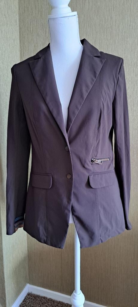 Donkerbruine blazer Jane Lushka maat M, Maat 38/40 (M), Bruin, Ophalen of Verzenden, Zo goed als nieuw